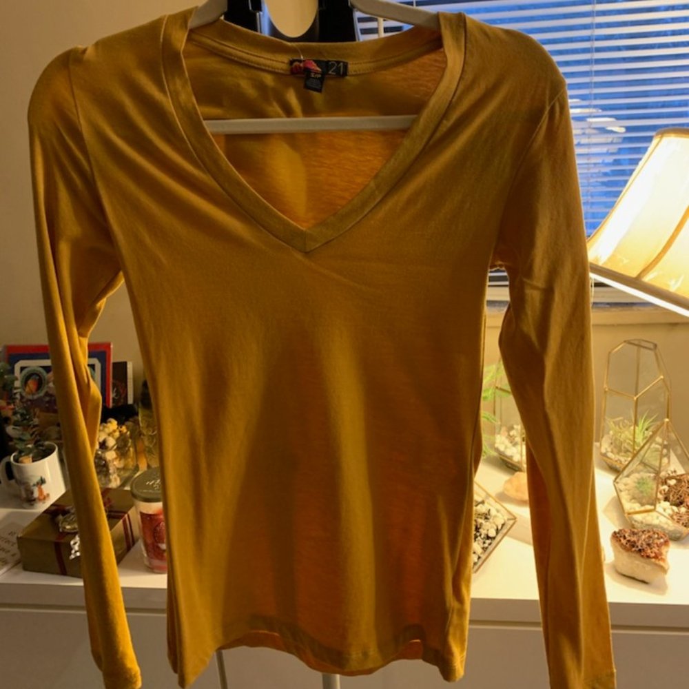 Forever 21 Mustard long sleeve top